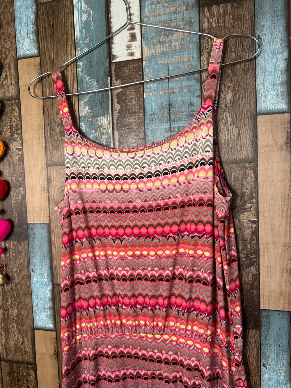 Tribal Pink Multi-Stripe Sleeveless Maxi Dress - Picture 13 of 15